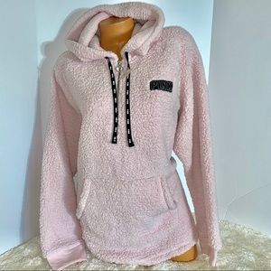 Victoria’s Secret Hoodie Sherpa Pink LARGE